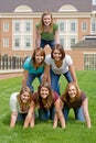 Group of College Girls Royalty Free Stock Photo