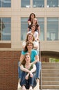 Group of College Girls Royalty Free Stock Photo