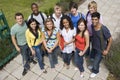 Group of college students on campus