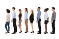 Group Of College Students Standing In Row