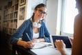Group of college students studying and reading together. Education concepts Royalty Free Stock Photo