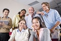 Group of college students and teacher in class Royalty Free Stock Photo