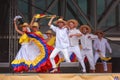 Colombian dancers performing in national costume
