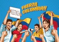 group of colombians protesters