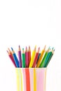 Group of color pencils Royalty Free Stock Photo