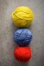 Group of color wool balls