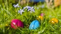Group of colored eggs for Easter time Royalty Free Stock Photo