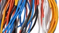 Group of colored electrical cables Royalty Free Stock Photo