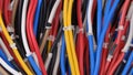 Group of colored electrical cables Royalty Free Stock Photo