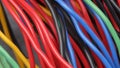 Group of colored electrical cables Royalty Free Stock Photo