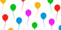 Group colored helium fly balloons - vector Royalty Free Stock Photo