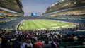 Panoramic view modern stadium football match