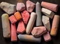 a group of colorful chalks