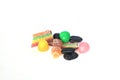 Group of colorful and chewy candies Royalty Free Stock Photo