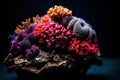 a group of colorful corals