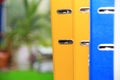Group of colorful folders close-up Royalty Free Stock Photo