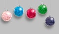 Group of colorful hanging ornaments