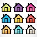 Group of colorful homes