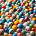 A group of colorful marbles, varying in size and patt Royalty Free Stock Photo