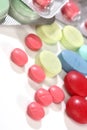 Group of colorful medicine pills