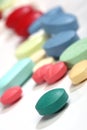 Group of colorful medicine pills