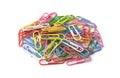 Group of colorful paper clips Royalty Free Stock Photo