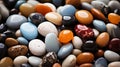 A group of colorful pebbles