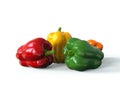 Fresh, healthy, delicious looking bell peppers, in vivid colours