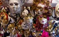 Group of colorful Venetian carnival masks Royalty Free Stock Photo