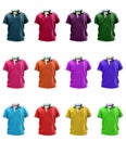 Group of colorfull Little kids polo t shirt
