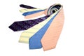 Group of coloured ties Royalty Free Stock Photo