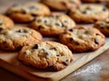 a group of cookies on a wooden board Royalty Free Stock Photo