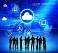 Group of Corporate People Discussing About Cloud Computing Royalty Free Stock Photo