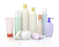 Group of cosmetic bottles