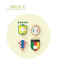 Group a with country crests