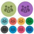 Group covid infection color darker flat icons