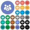 Group covid infection round flat multi colored icons Royalty Free Stock Photo