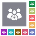 Group covid infection square flat icons Royalty Free Stock Photo