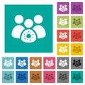 Group covid infection square flat multi colored icons Royalty Free Stock Photo