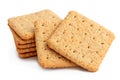 Group of crackers isolated on white Royalty Free Stock Photo