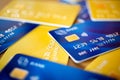 Group of credit cards Royalty Free Stock Photo