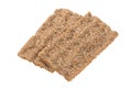 Group of crispbreads isolated on white background Royalty Free Stock Photo