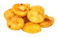 Group of crispy roasted potatoes