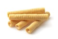 Group of crispy wafer rolls