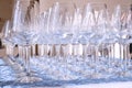 Wine glasses in a group. Color image Royalty Free Stock Photo