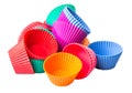 A Group Of Cupcake Silicone Baking Cups I Royalty Free Stock Photo