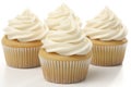 a group of cupcakes with white frosting Royalty Free Stock Photo