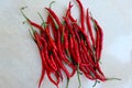 Group of Curly red chillies pepper Cabai merah keriting hot and spicy food ingredient or spices