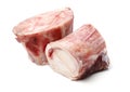 Group of cut raw oxtail bones Royalty Free Stock Photo