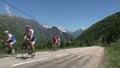 Group Cycling and climing in the French Alps, Col d'Ornon, France